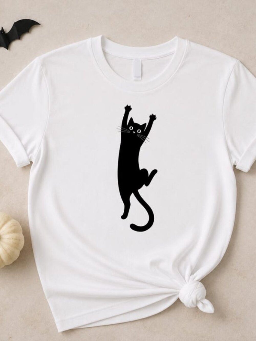 Black Cat Halloween Shirt, Funny Spooky Cat Tee, Cute Halloween Cat Shirt
